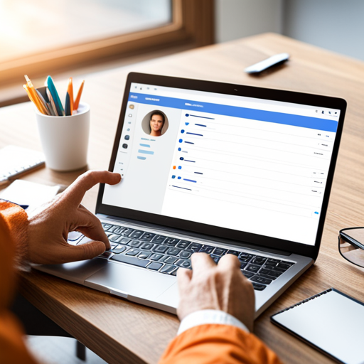 An image of a person using a data enrichment tool to add social media profiles, contact history, or demographics to a CRM database
